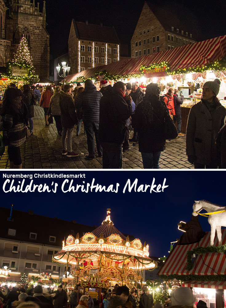 Der Nürnberger Christkindlesmarkt bietet einen separaten Kinderweihnachtsmarkt und einen Weltmarkt 