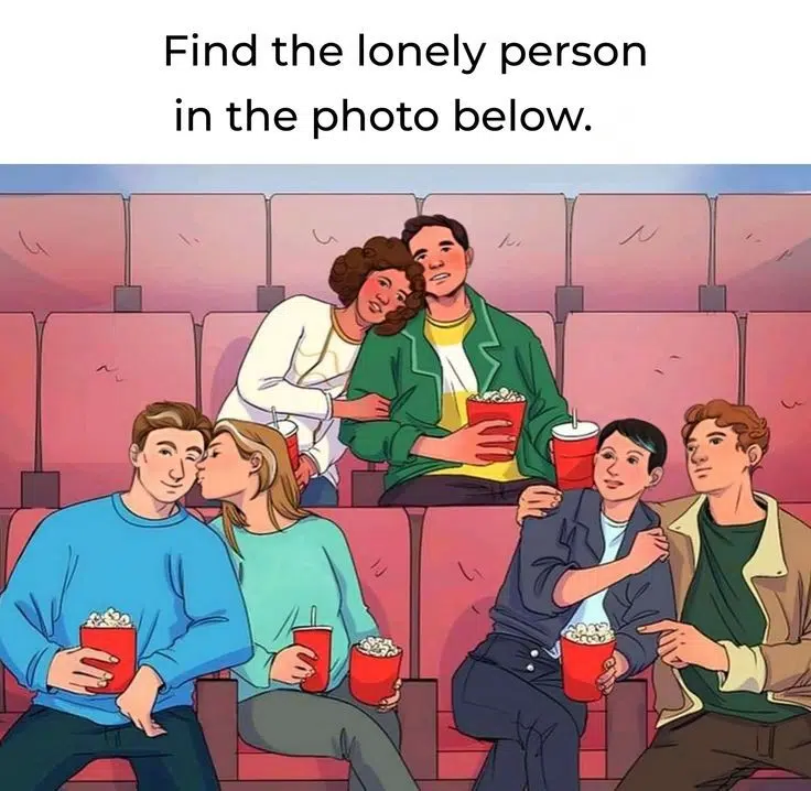 Finden Sie die einsame Person in diesem Bild!